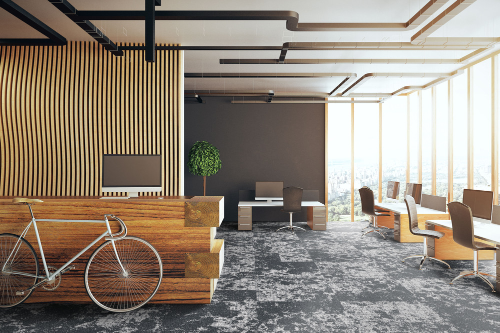 Ковровая плитка Associated Weavers Macro Tile цвет 94 Cloud Break 500×500×6 фото в интерьере